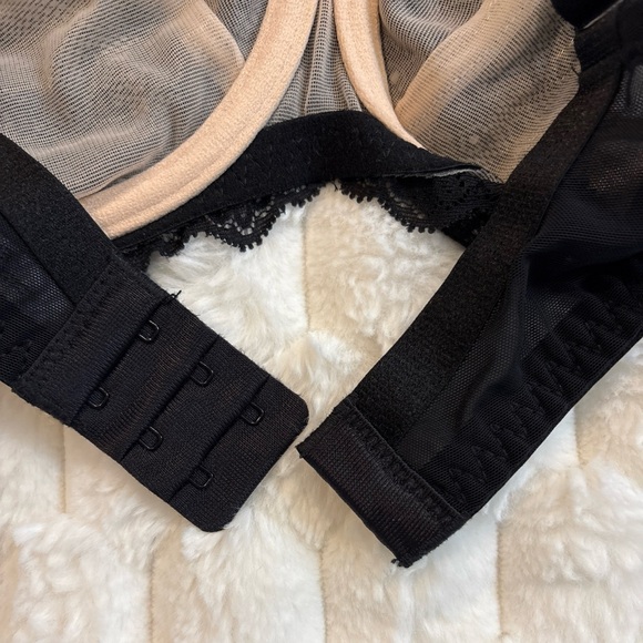 Adore Me Womens Black Lace Mesh  Underwire Back Closure Bra 40D Coquette - Picture 9 of 13